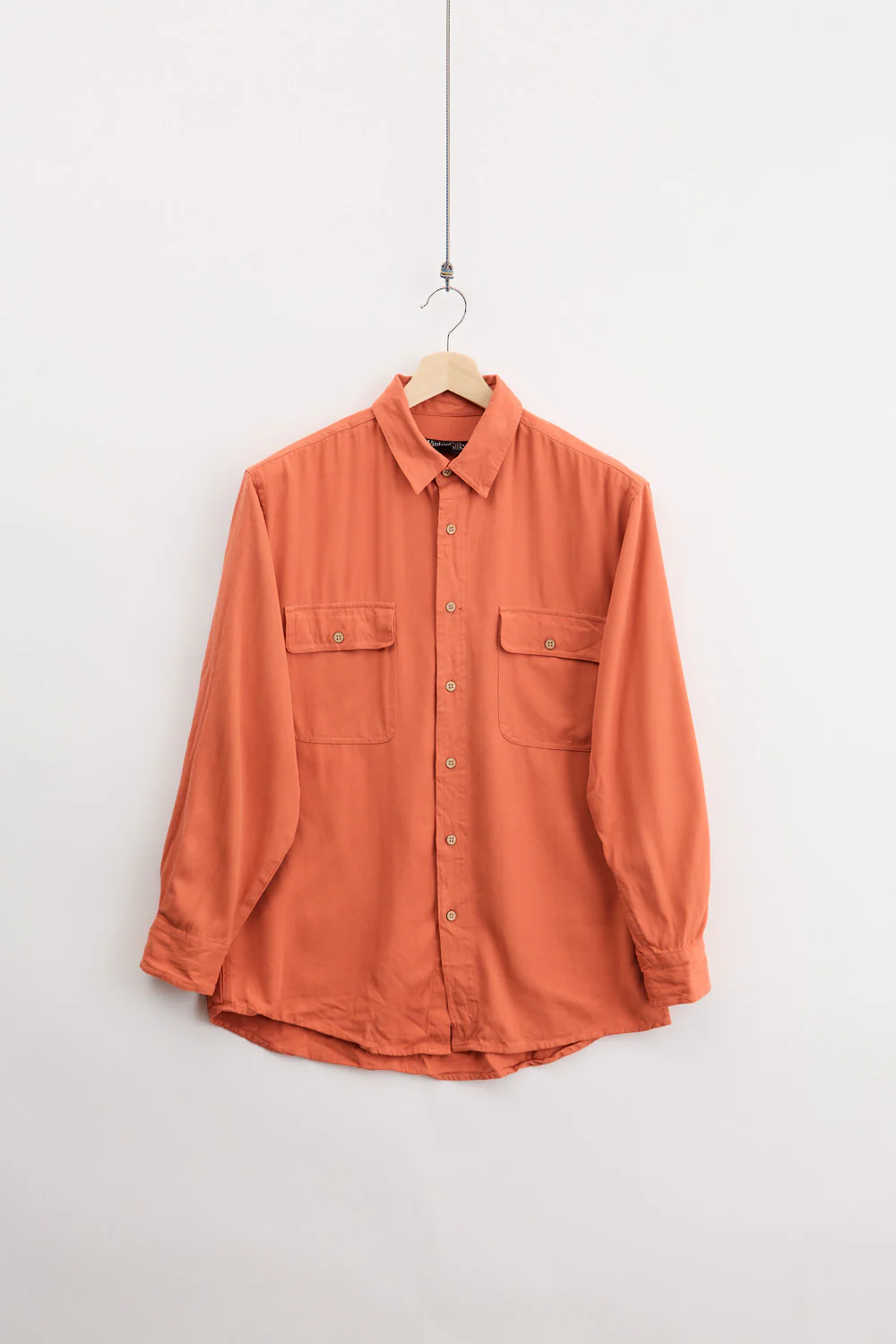 Heavy silk herringbone twill shirt (M)