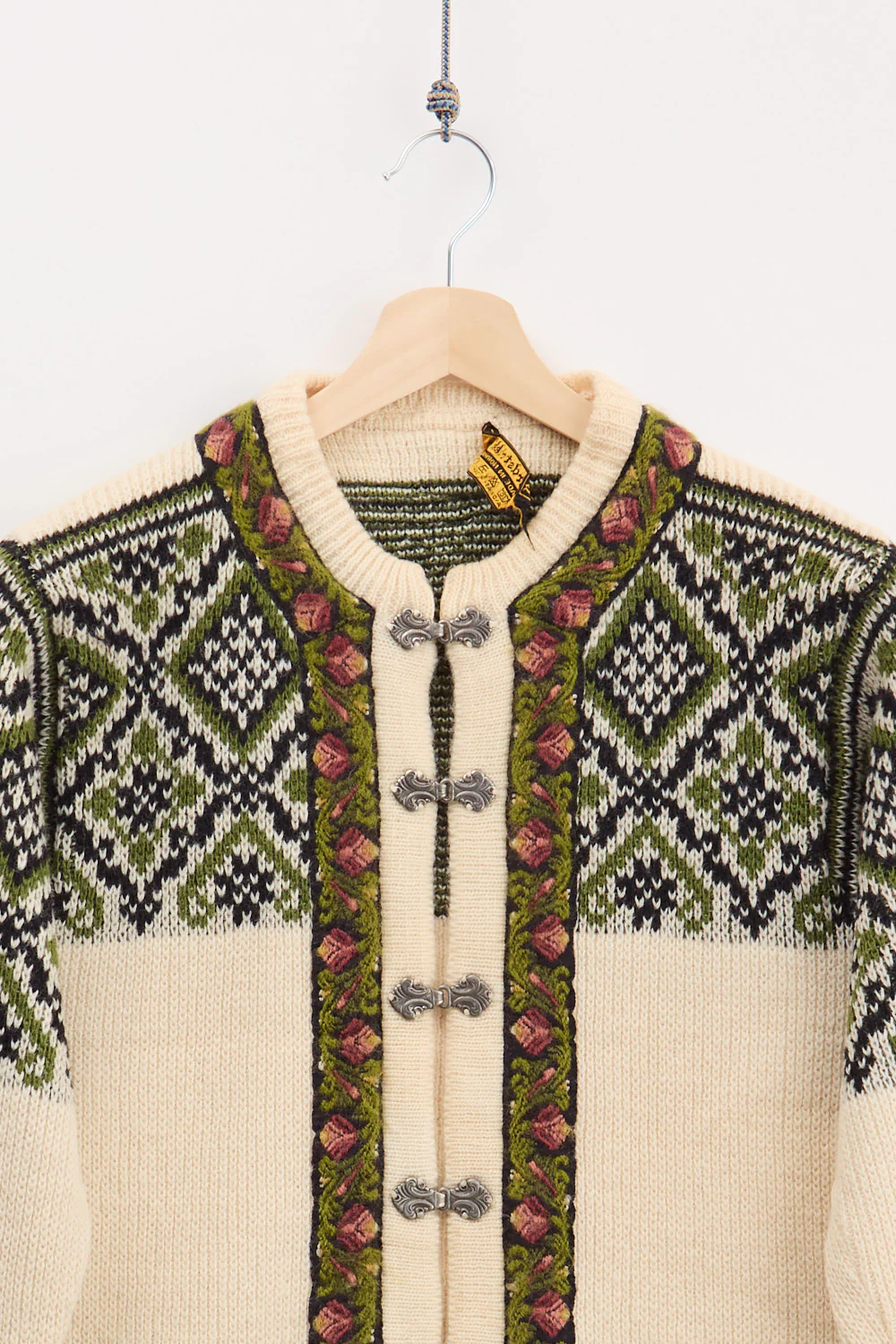 80's Nordstrikk Traditional Knitted Cardigan (XS) - Image 2