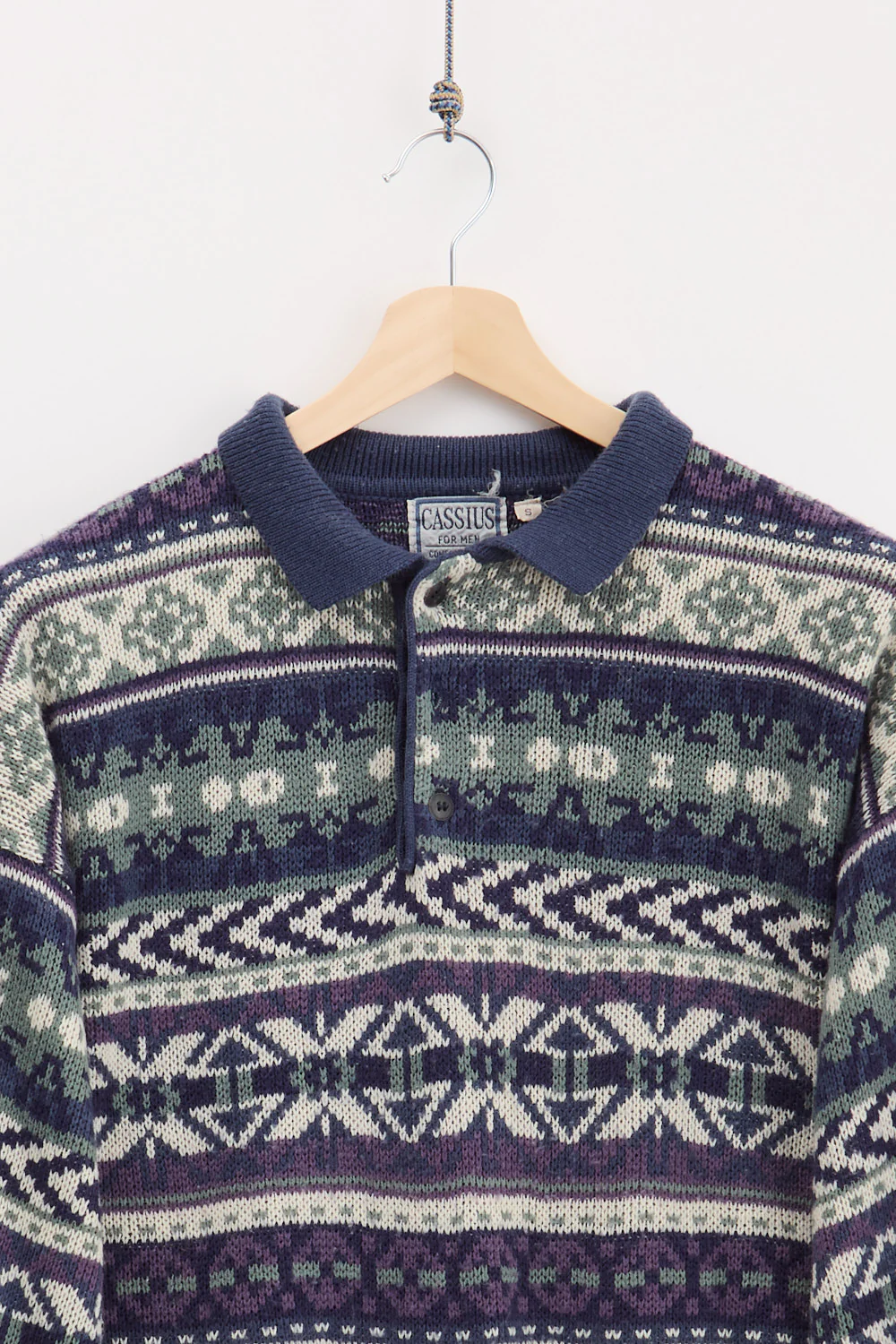 Traditional Norwegian Knitted Polo (S) - Image 2