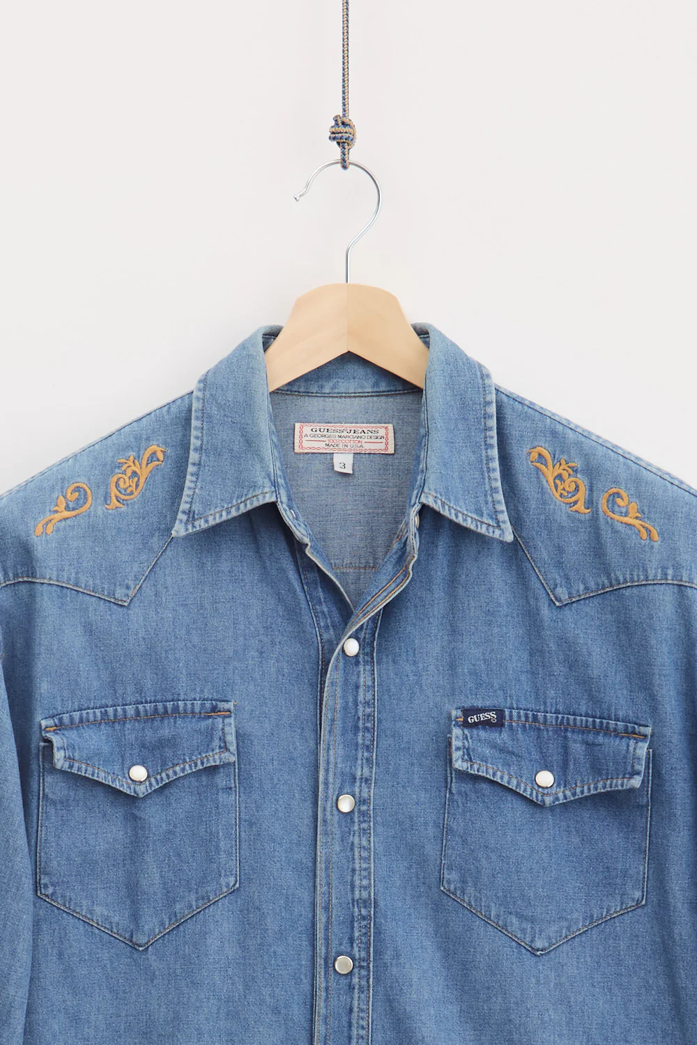 Guess Western Denim Shirt (M) - Image 2