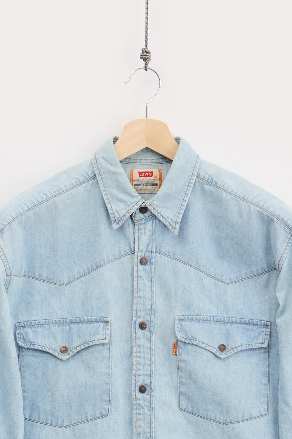 Levi's Orange Tab Western Denim Shirt (M) - Image 2