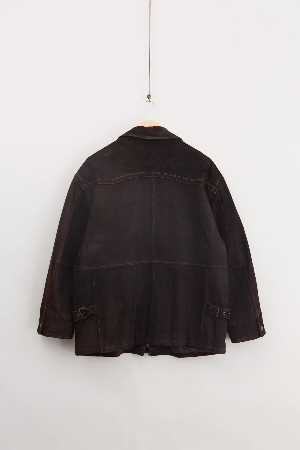 Heavyweight Numbuck Leather Jacket (L) - Image 2