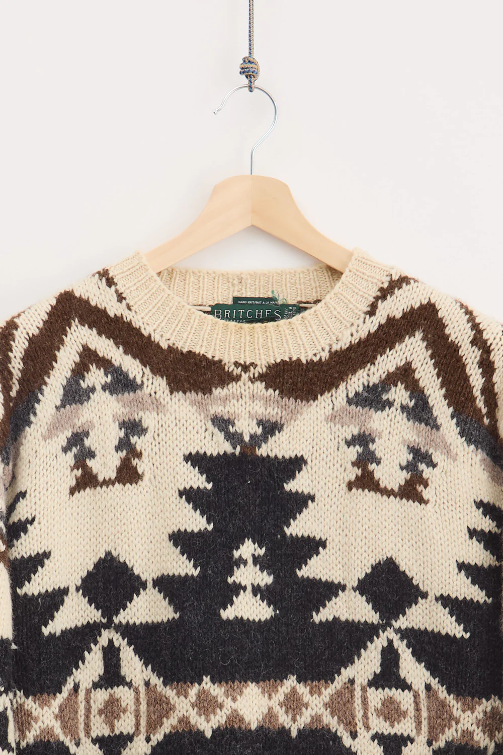 Traditional Handknit Wool Sweater (XL) - Image 3