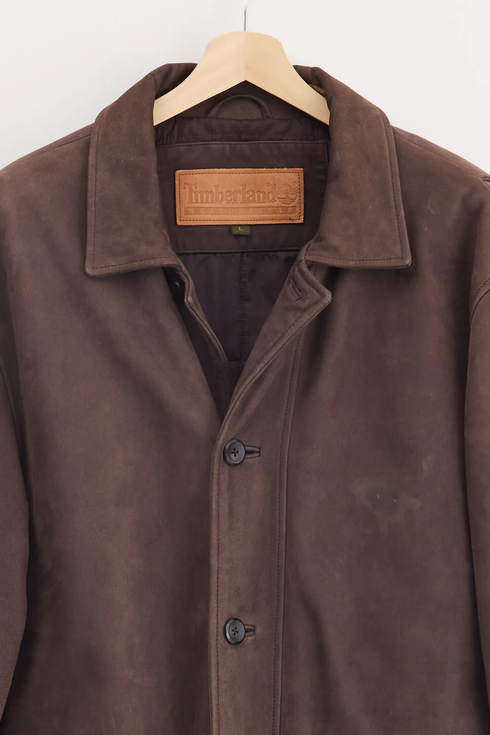 Timberland Heavyweight Numbuck Leather Jacket (L) - Image 3