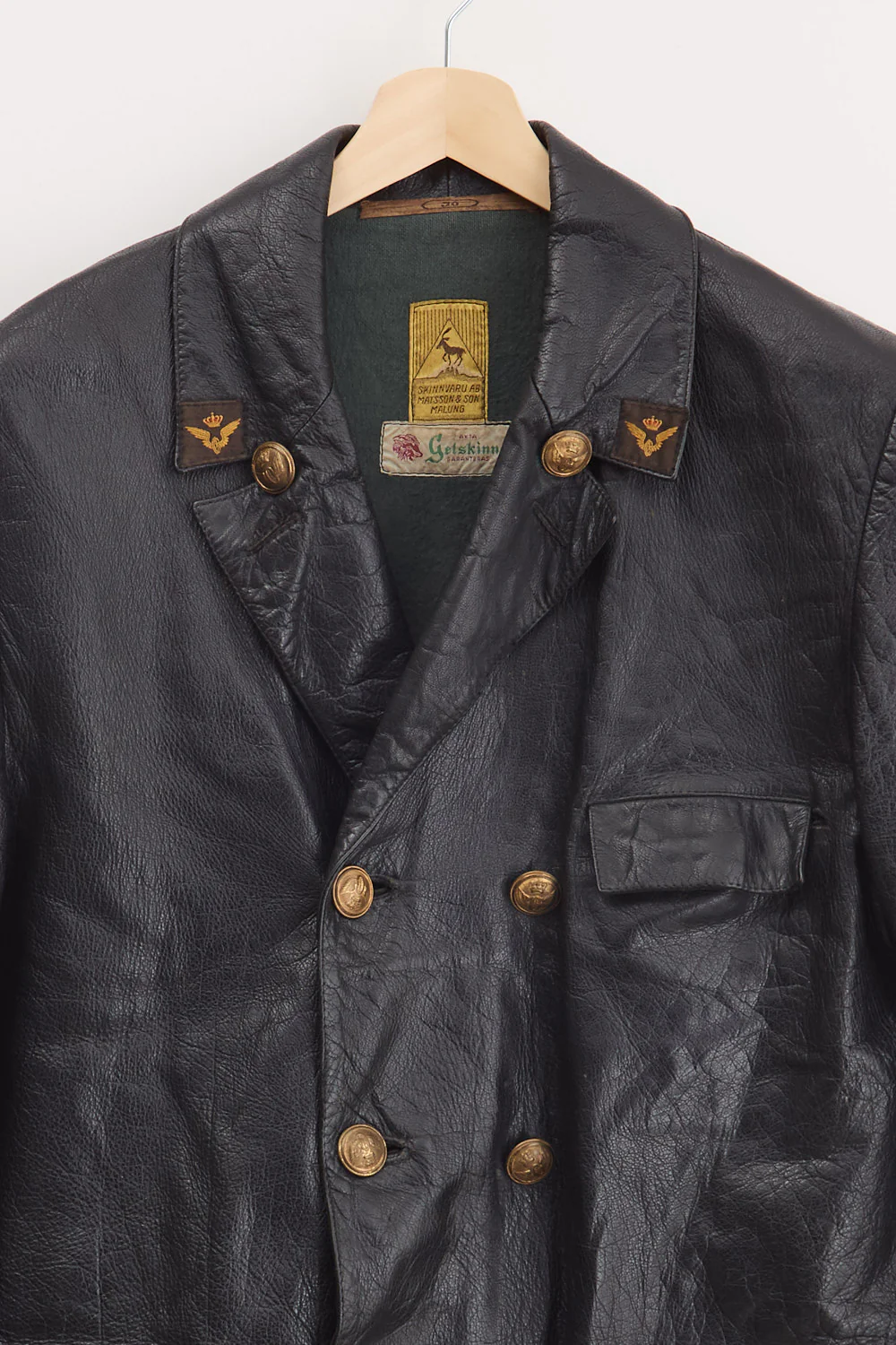 1950's Swedish State Railways Leather Jacket (M) - Image 3
