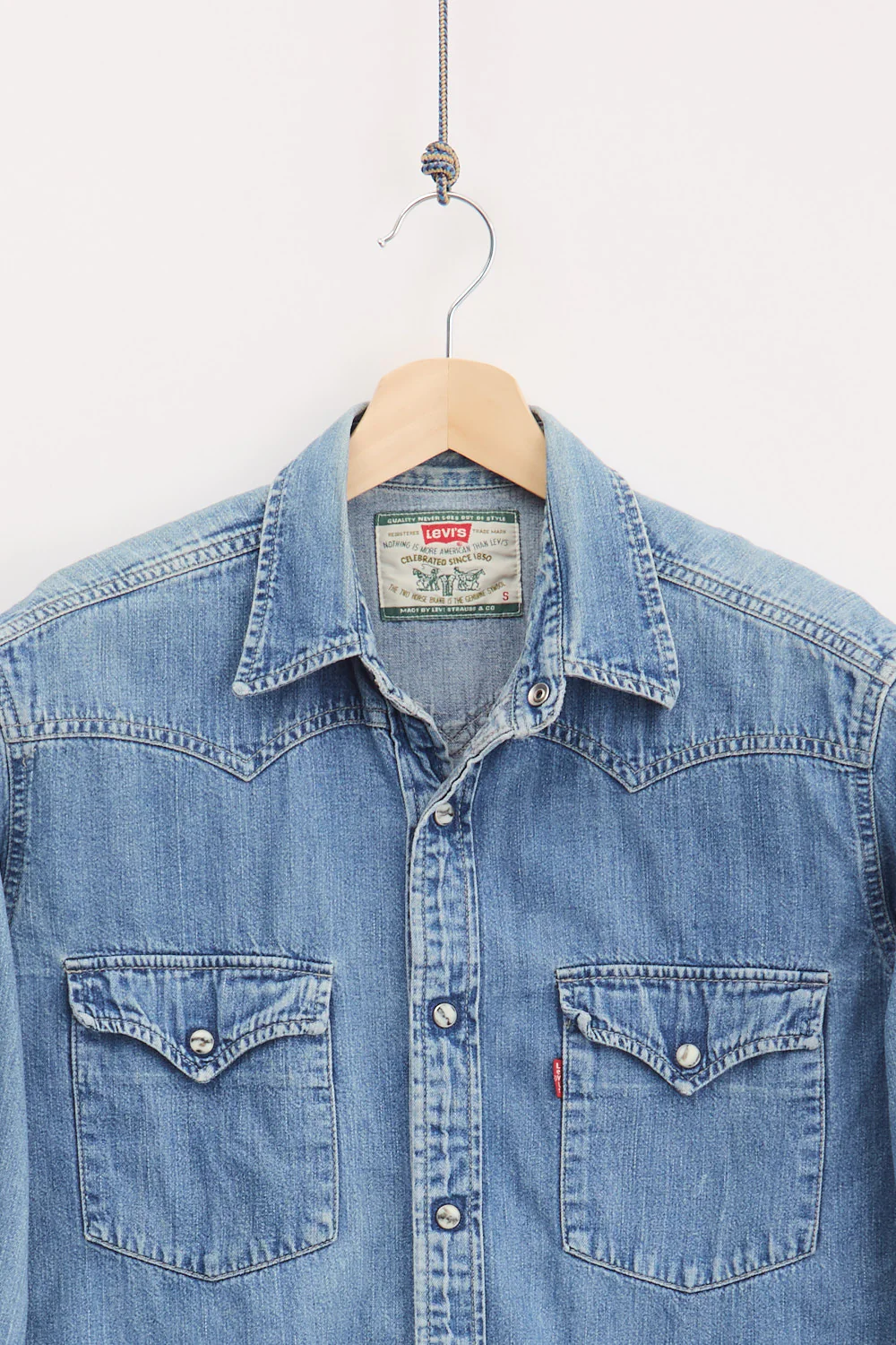 1992 Levi's Western Denim Shirt (S) - Image 2