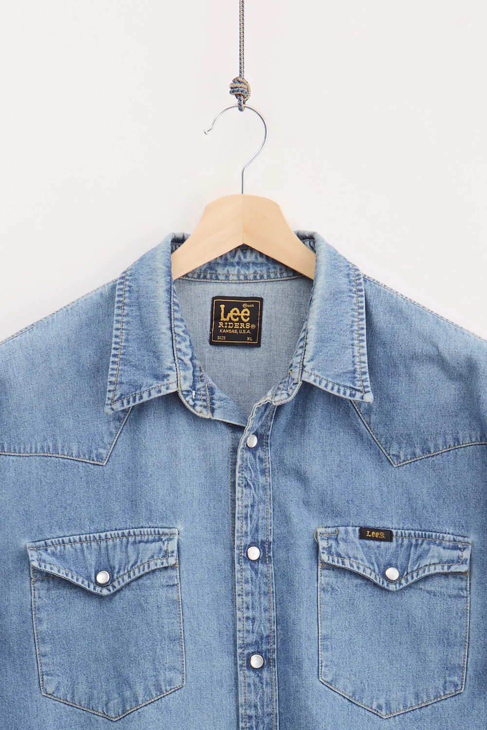 90's Lee Riders Western Denim Shirt (XL) - Image 2
