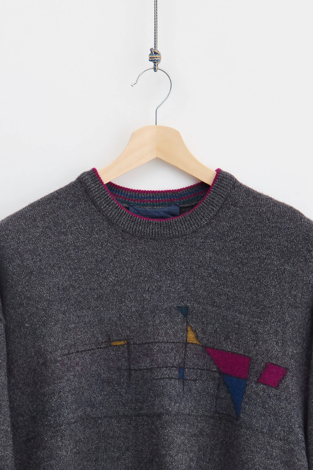 Jaquard Wool Knit Sweater (M) - Image 2