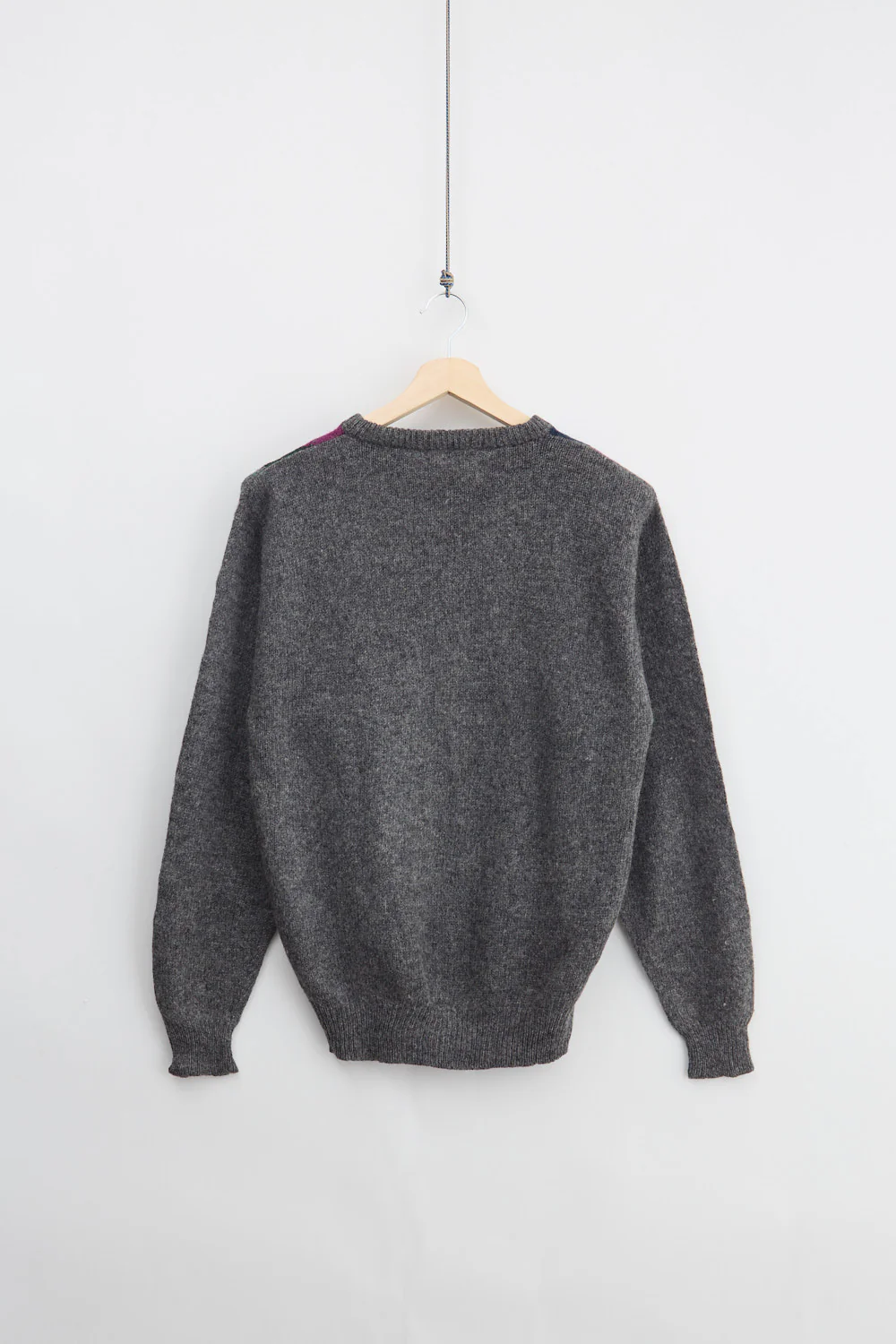 Argyle Wool Knit Sweater (M) - Image 3