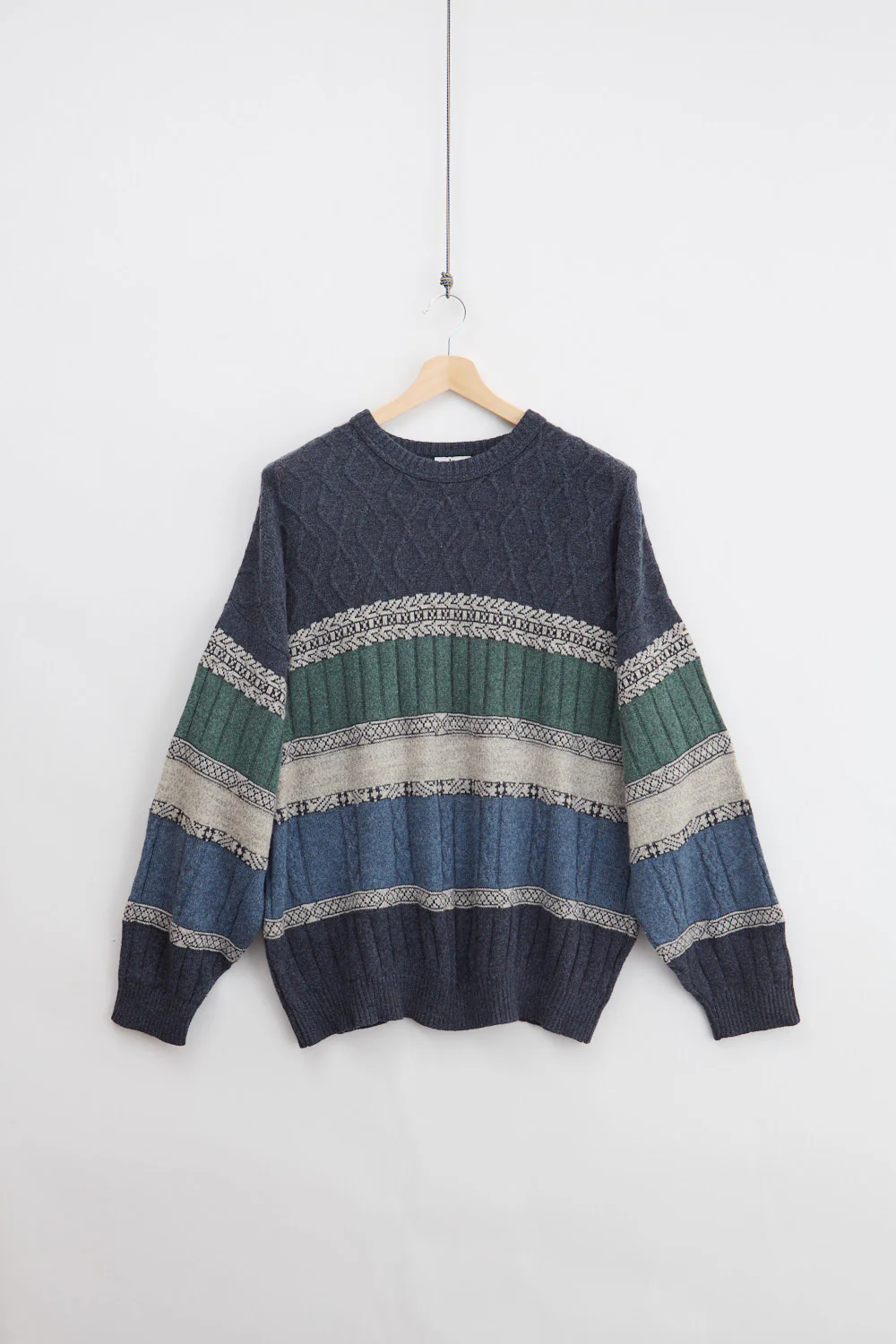 Jaquard Merino Wool Knit Sweater (XL)
