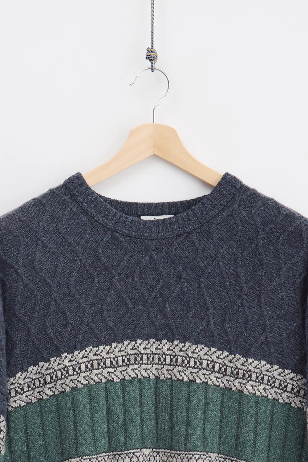 Jaquard Merino Wool Knit Sweater (XL) - Image 2