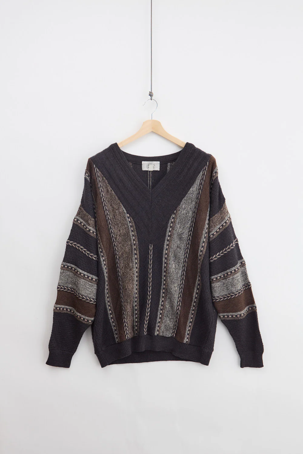 Jaquard Wool Knit Sweater (XL)