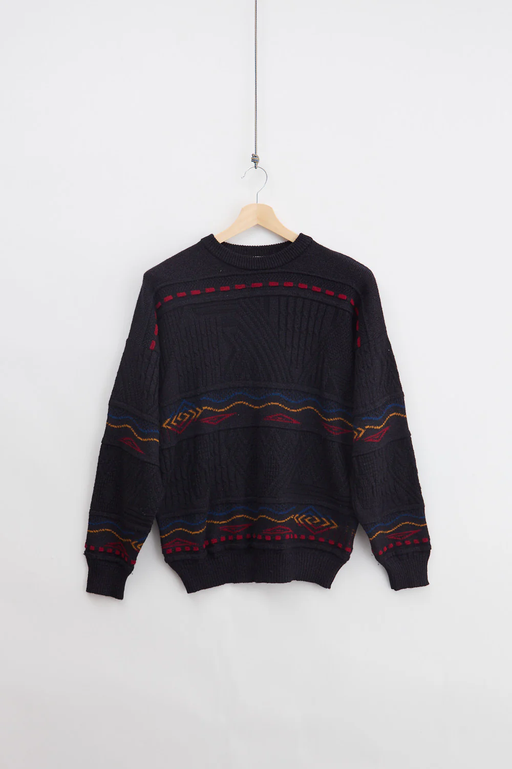 Jaquard Wool Knit Sweater (L)