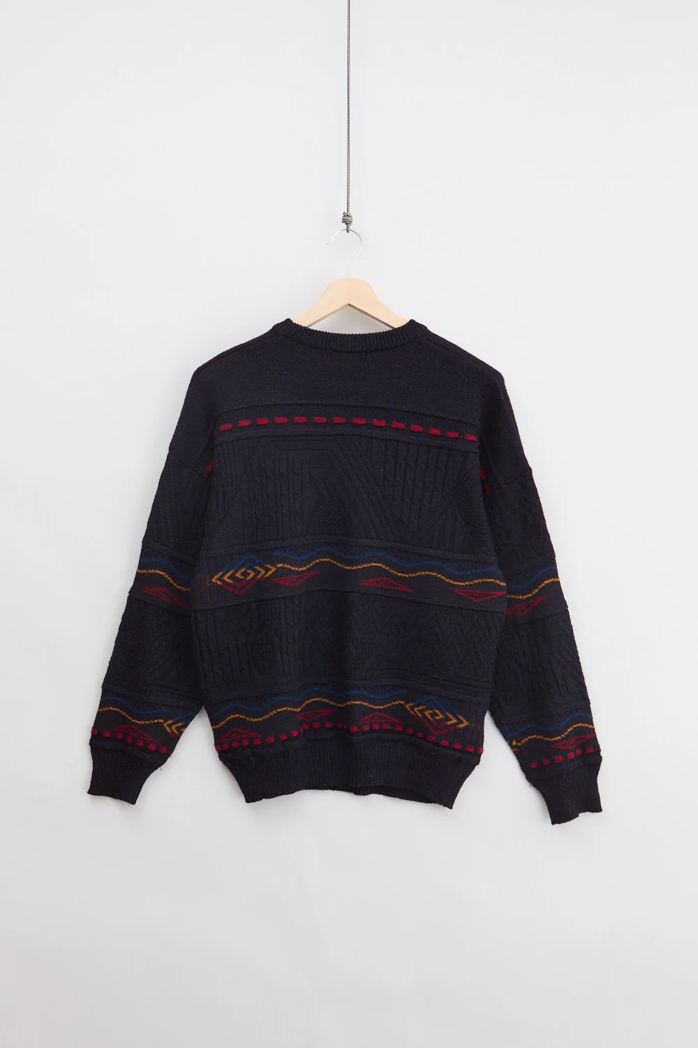 Jaquard Wool Knit Sweater (L) - Image 3