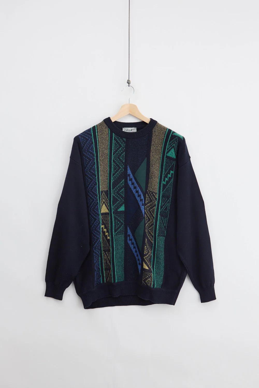 Jaquard Wool Knit Sweater (L)