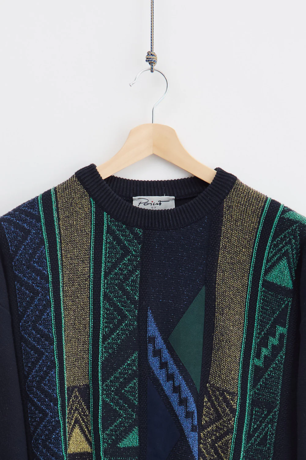 Jaquard Wool Knit Sweater (L) - Image 2