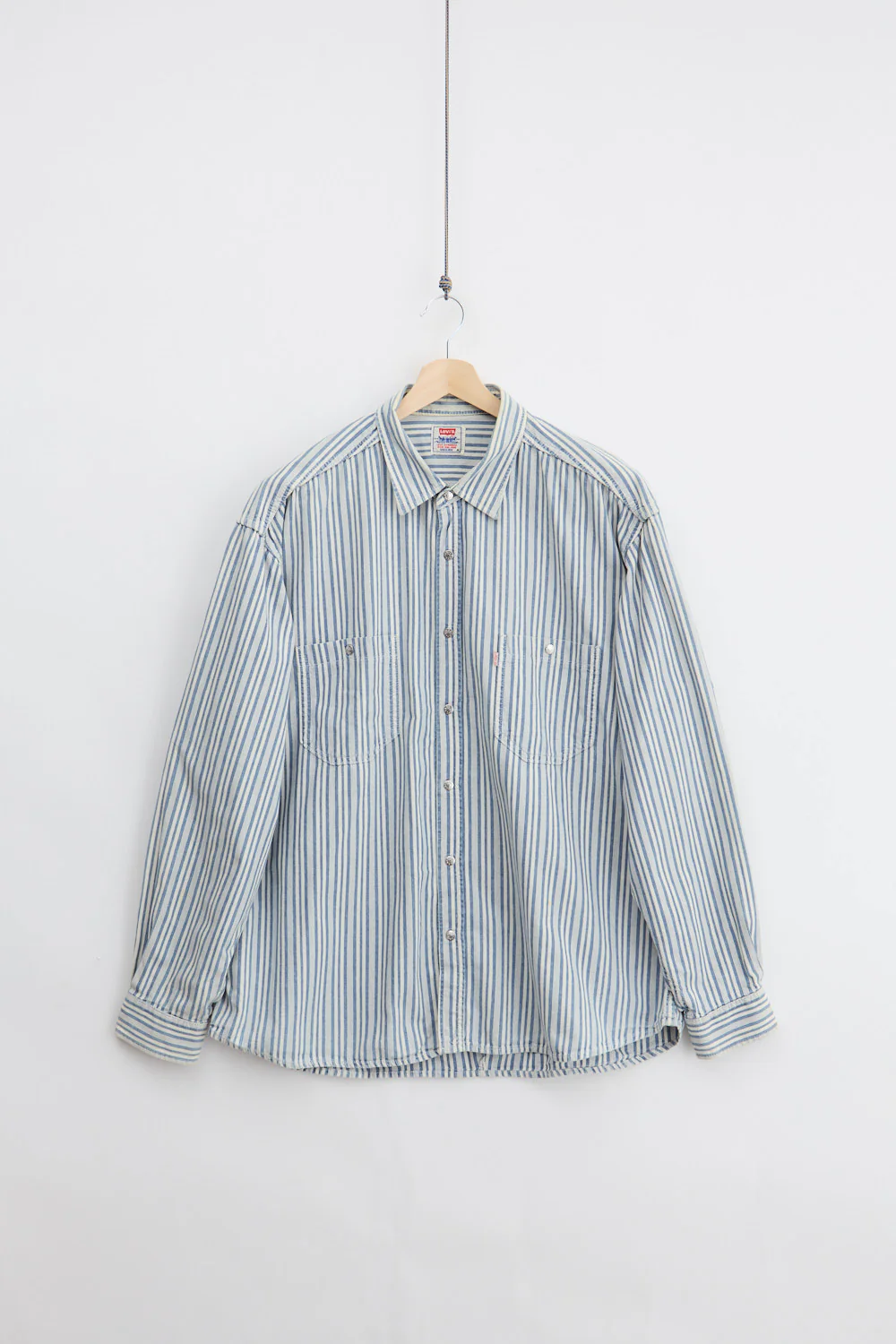 80's Levi's Striped Denim Shirt (XL)