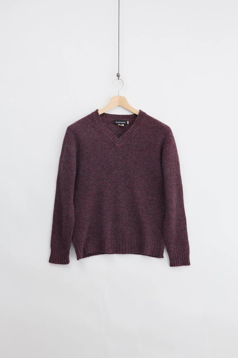 V-Neck Wool Knit Sweater (M)