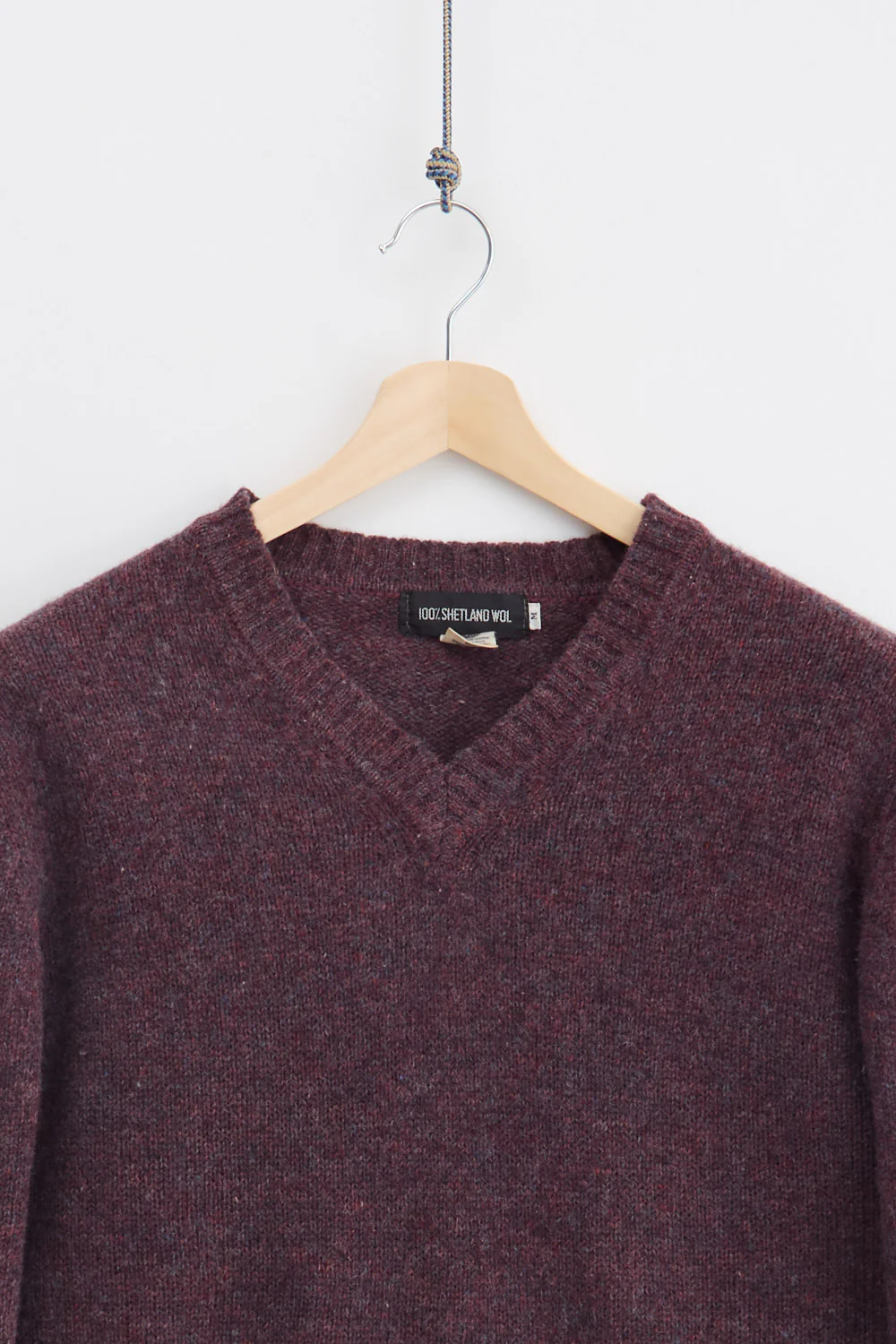 V-Neck Wool Knit Sweater (M) - Image 2