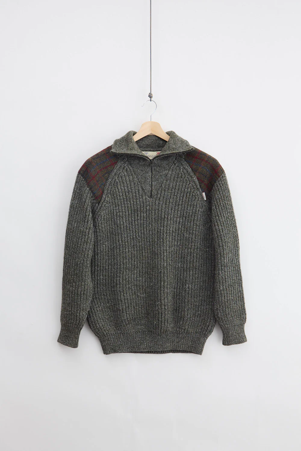 Wool Knit Quarter Zip Sweater (XL)