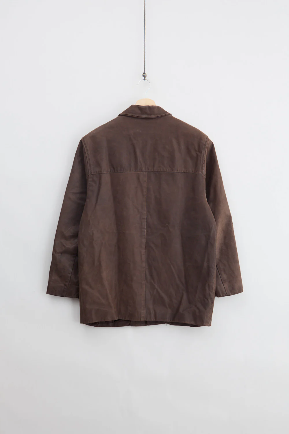 Numbuck Leather Button-Up Coat (M) - Image 2