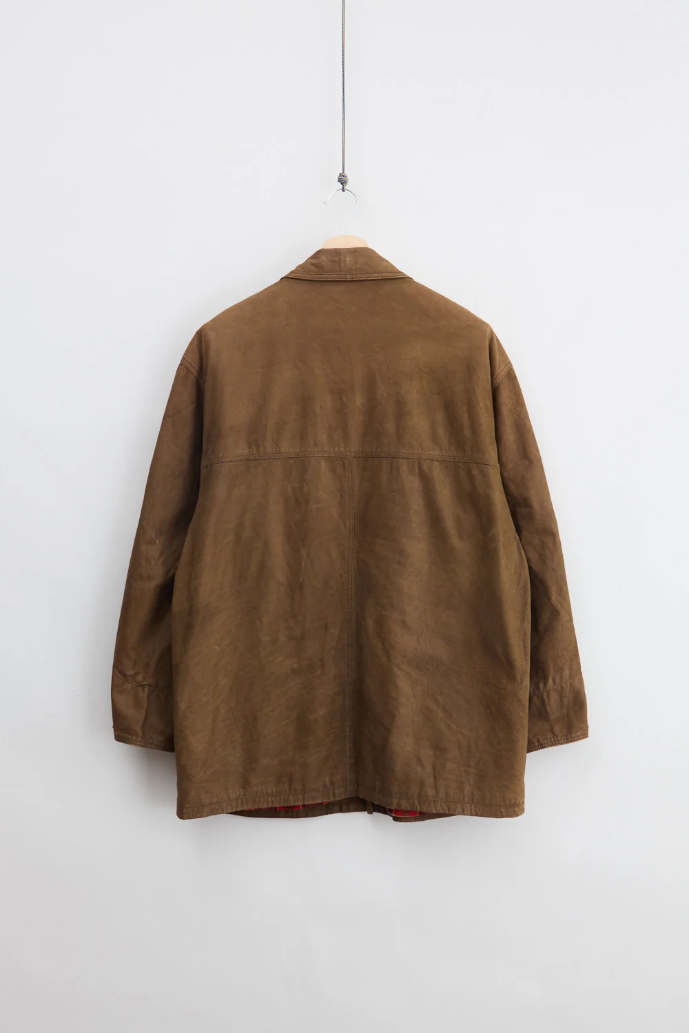 Heavyweight Fireman Clasp Nubuck Leather Coat (XL) - Image 2