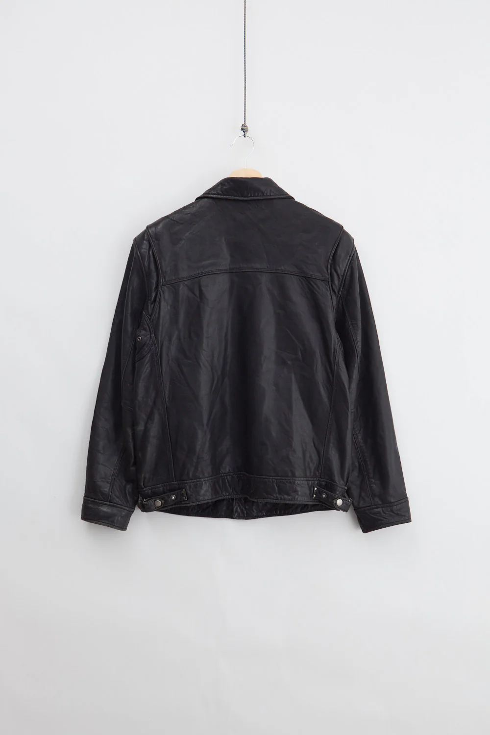 Leather Bomber Jacket (L) - Image 2