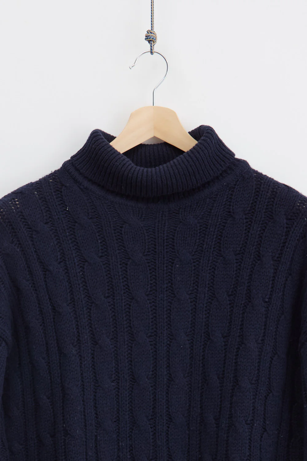 Heavyweight Turtleneck Cable Knit Sweater (L) - Image 2