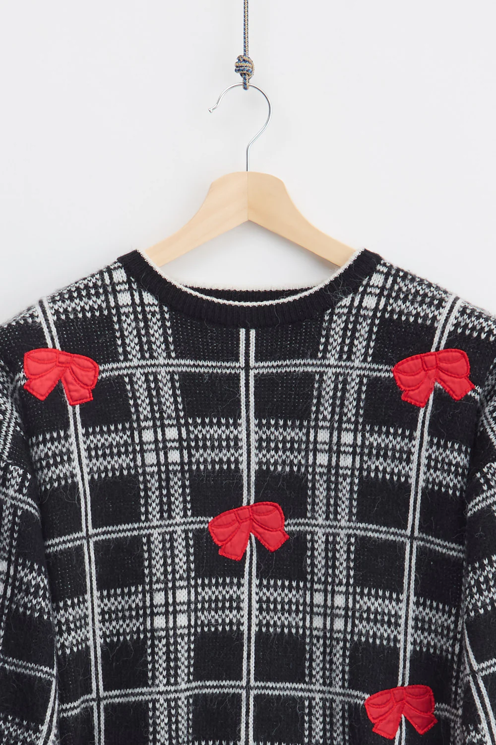 Bow Striped Knit Sweater (M) - Image 2