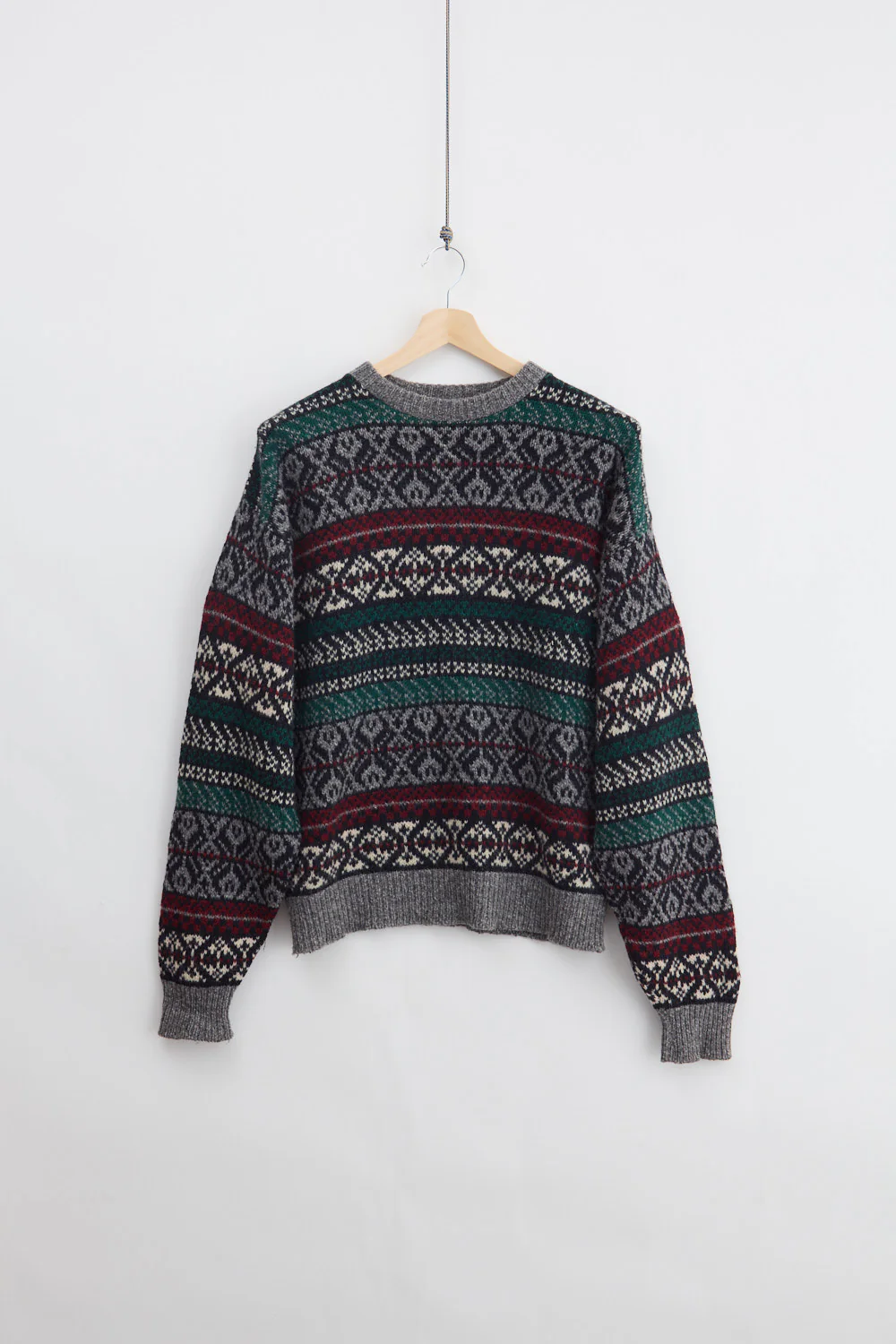 Traditional Norwegian Wool Knit Sweater (XL)