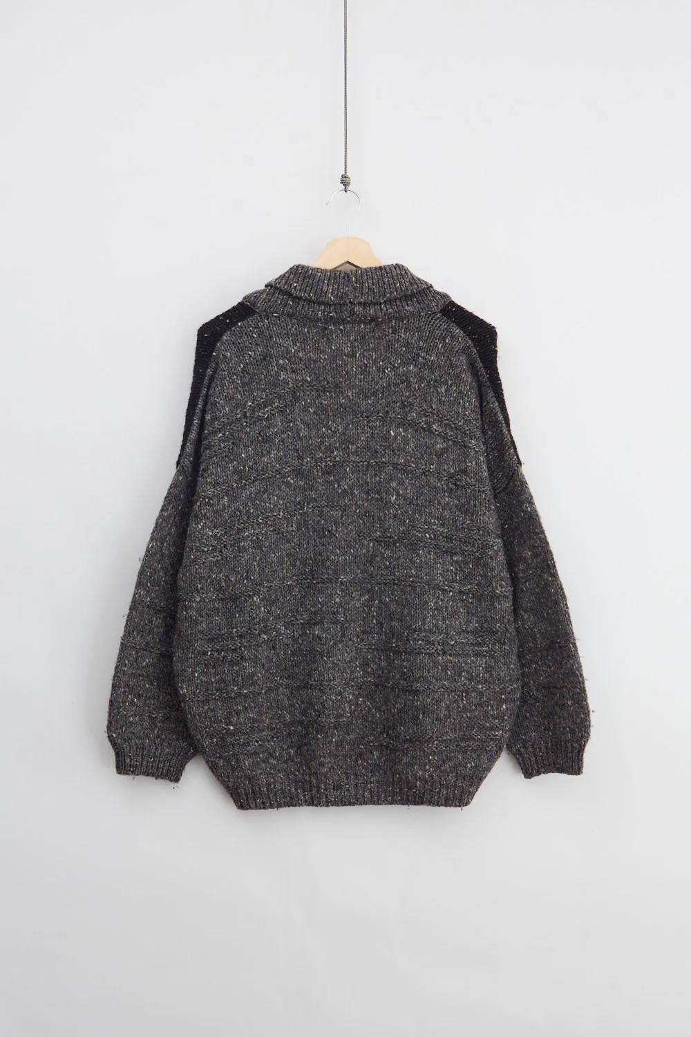 Heavyweight Shawl Collar Wool Cardigan (L)