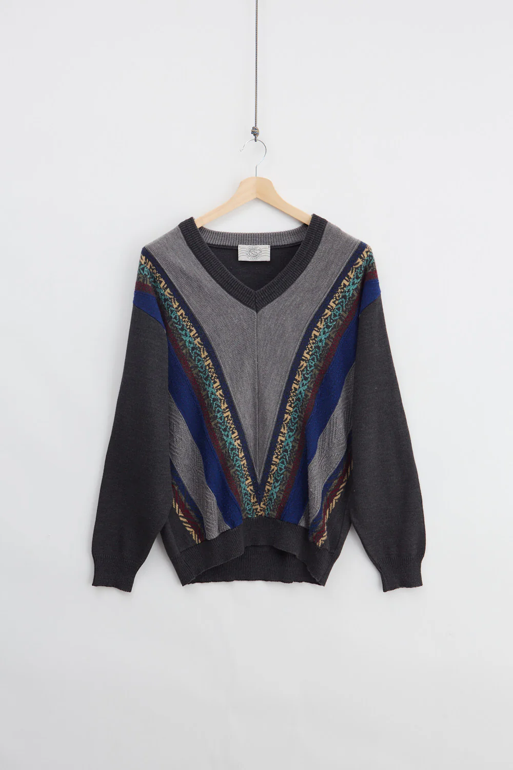 Jaquard Wool Knit Sweater (L) - Image 2