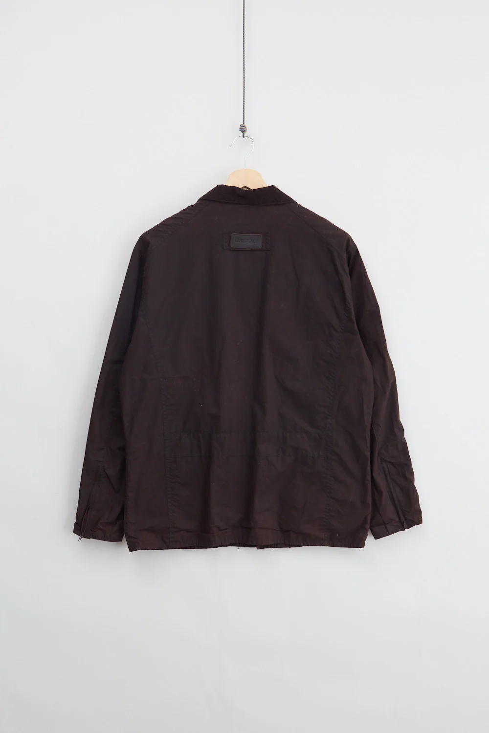 00's Barbour Flyweight Utility Waxed Jacket (L) - Image 2