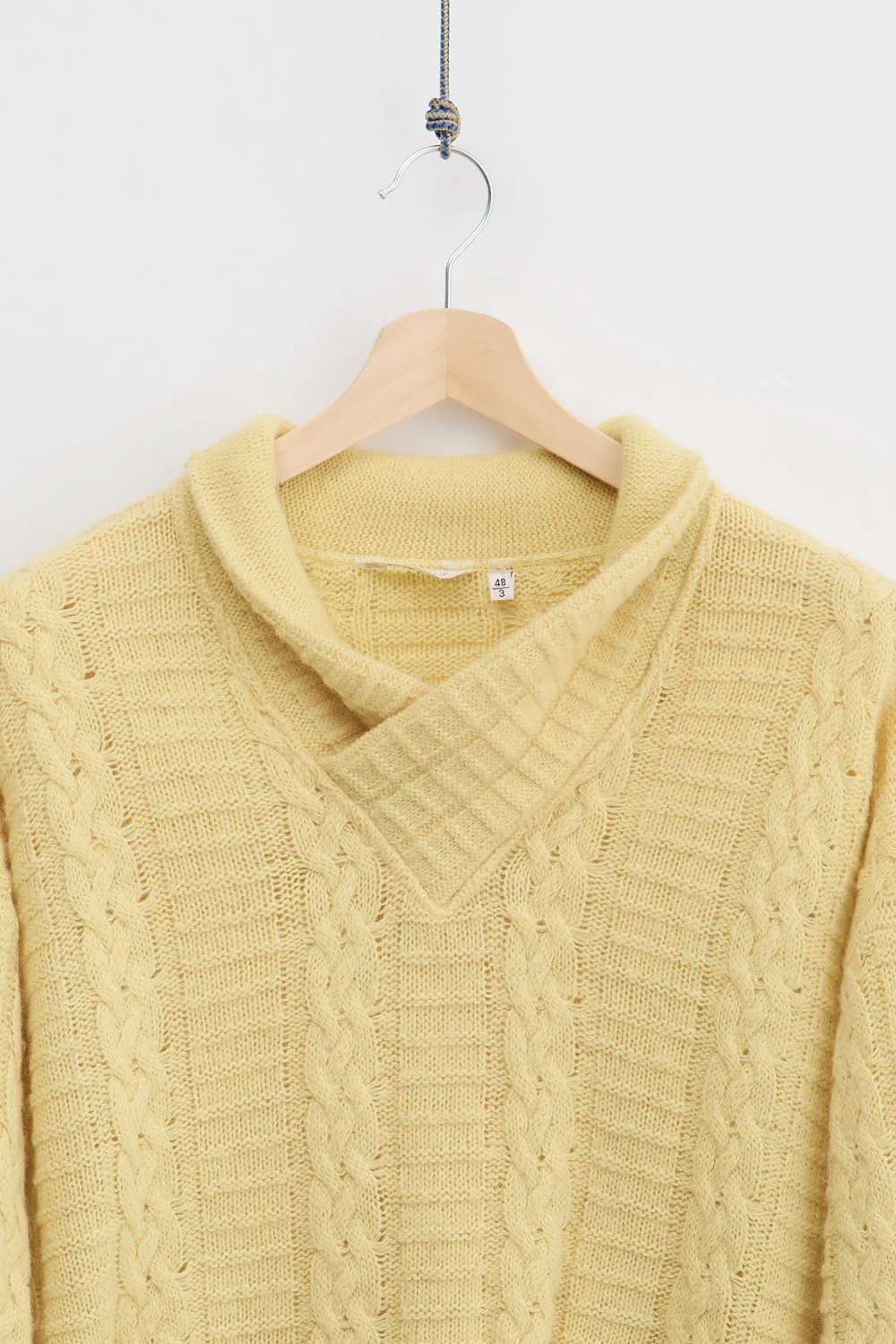 Wrap Collar Wool Knit Sweater (S) - Image 2