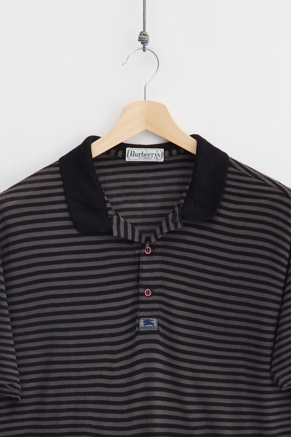 90's Burberry Silk Polo  (M) - Image 2