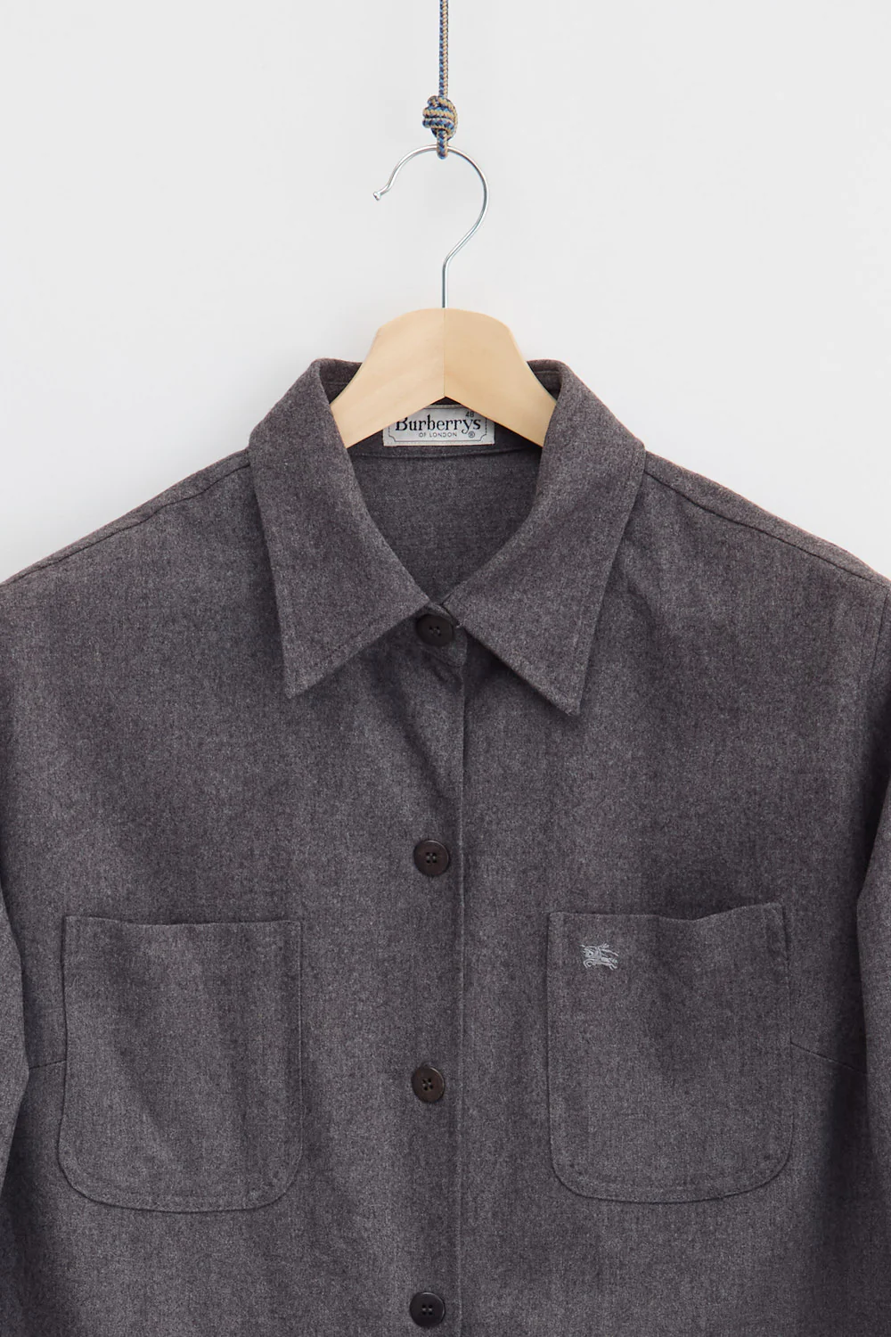 90's Burberry Womens Wool Shirt (M) - Image 2