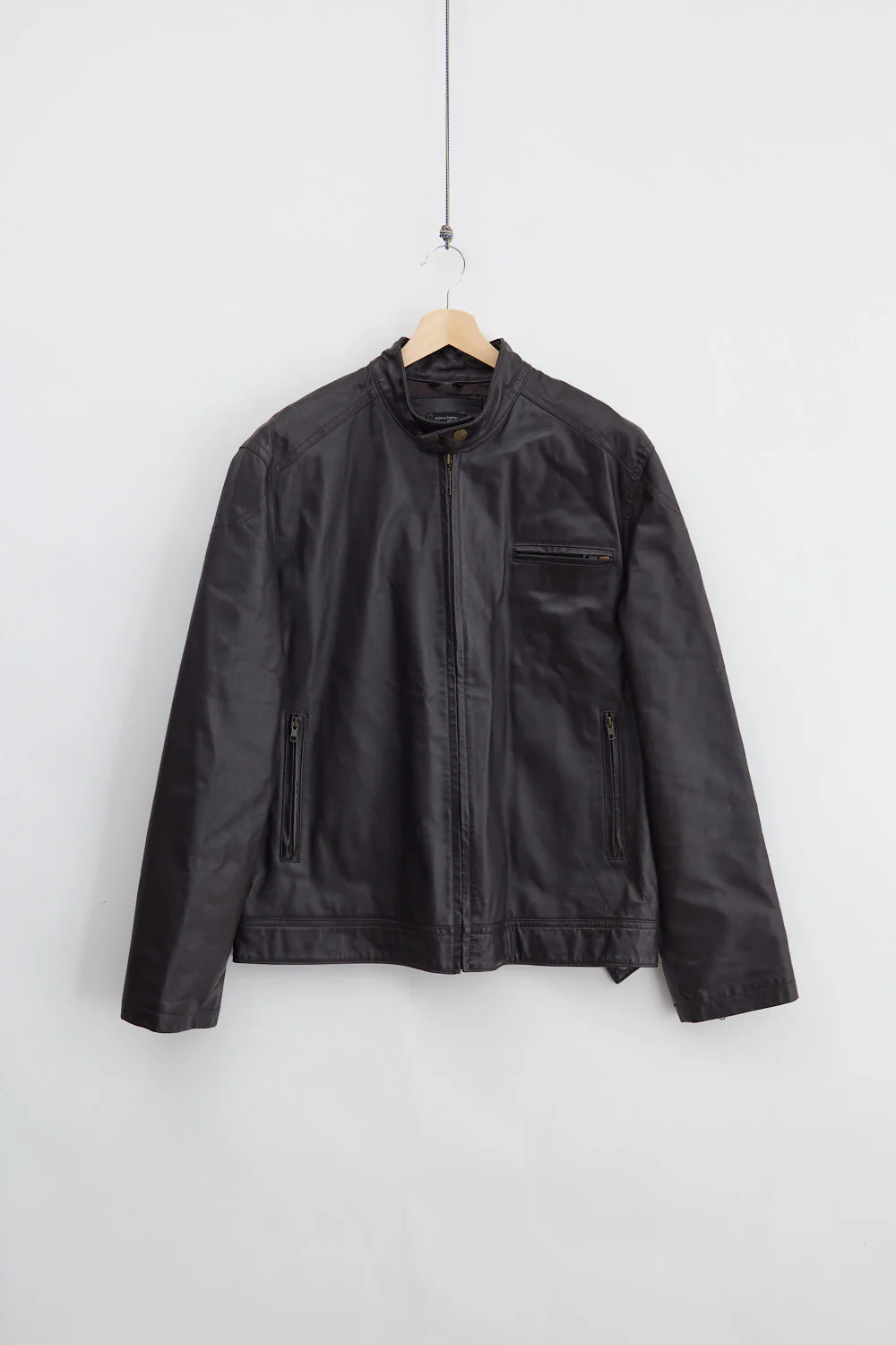 Leather Biker Jacket (2XL)