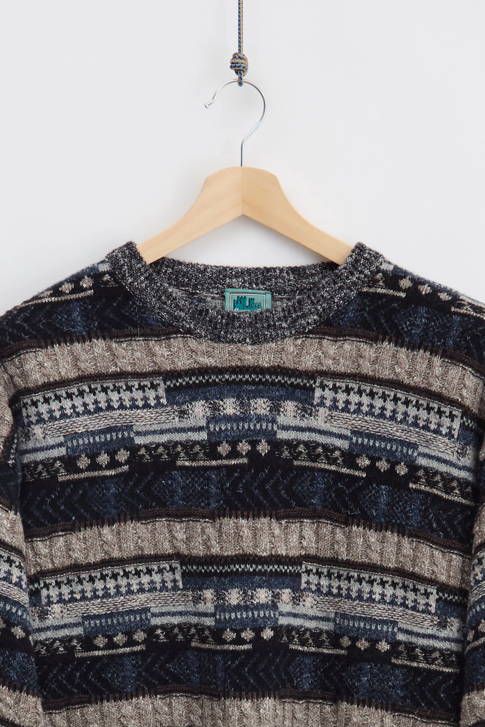 Jaquard Wool Knit Sweater (L) - Image 2