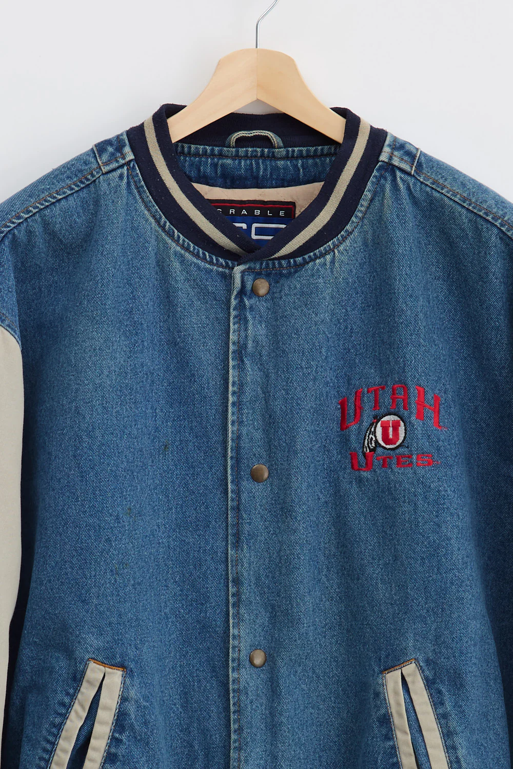 Utah Utes Varsity Denim Jacket (XL) - Image 3