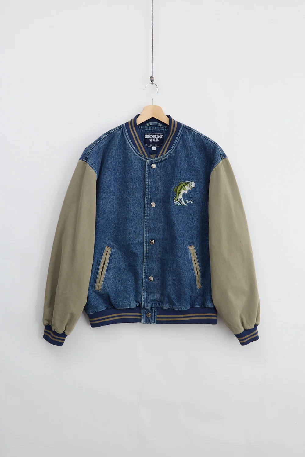 Fishin' Varsity Denim Jacket (2XL)