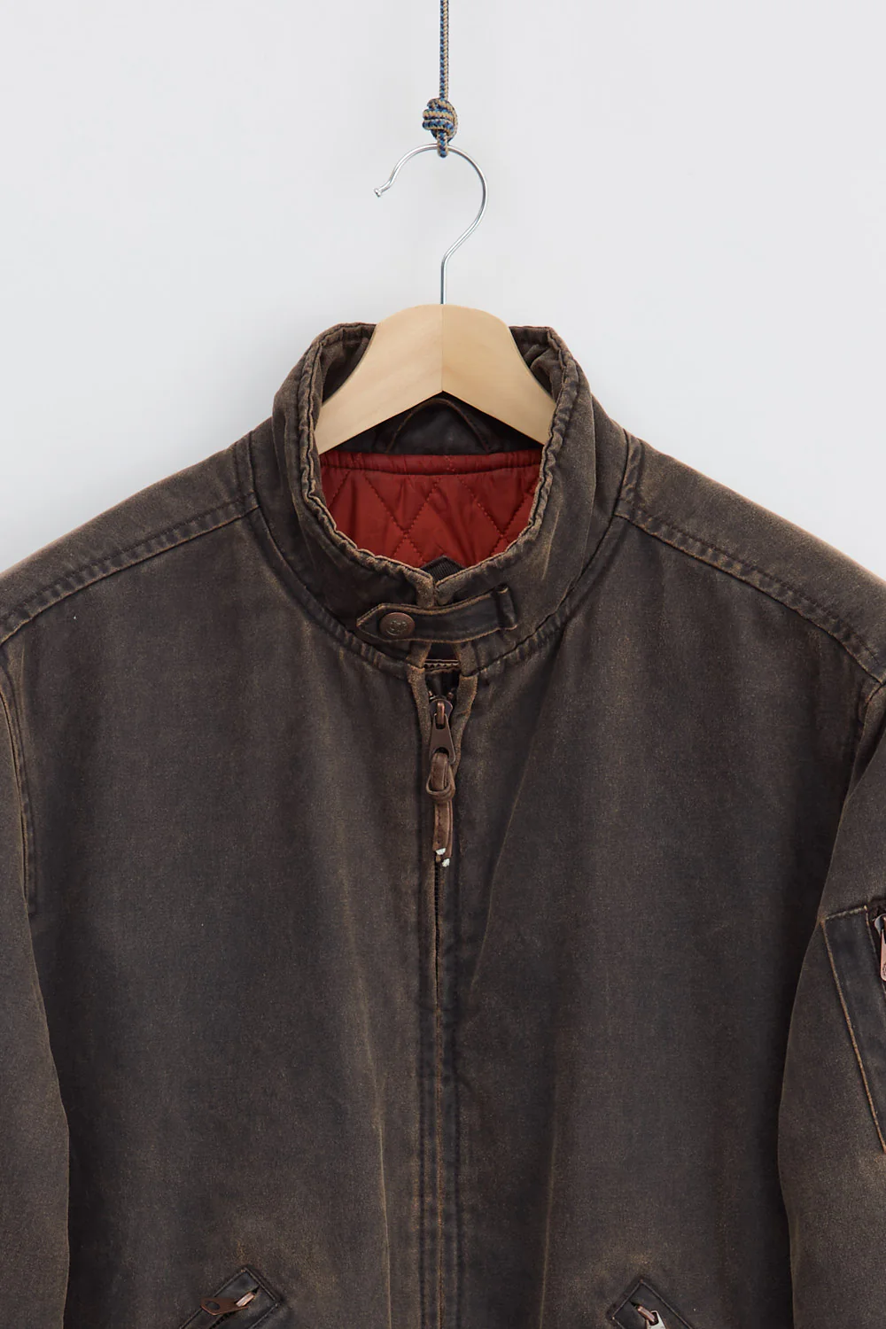 Marlboro Classics Padded Waxed Bomber Jacket (L) - Image 3