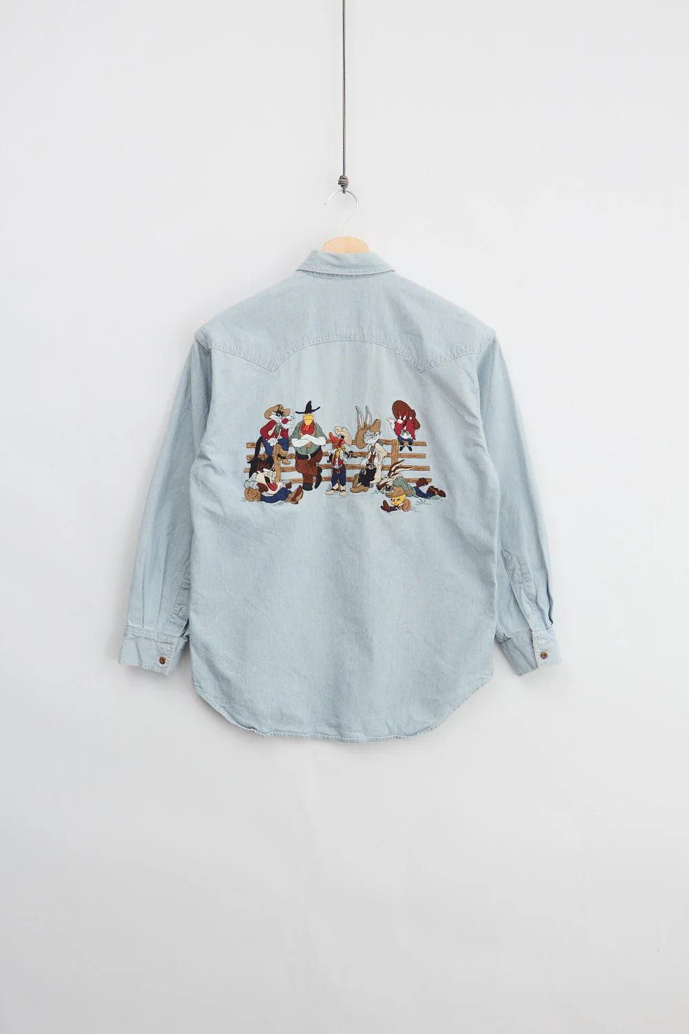 1995 Looney Tunes Western Denim Shirt (S) - Image 2