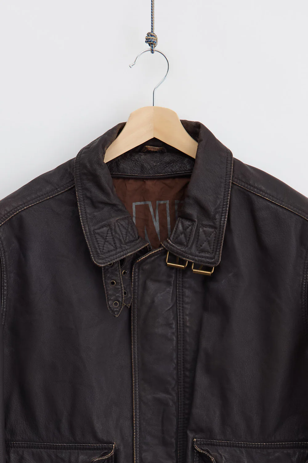 DNR Leather Bomber Jacket (XL) - Image 3