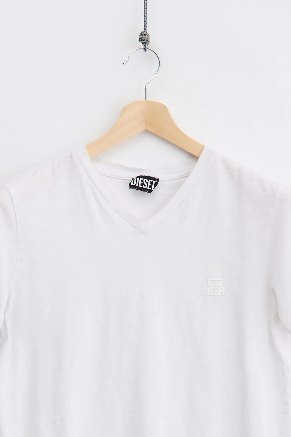 Diesel V-Neck Logo Tee (M) - Image 2