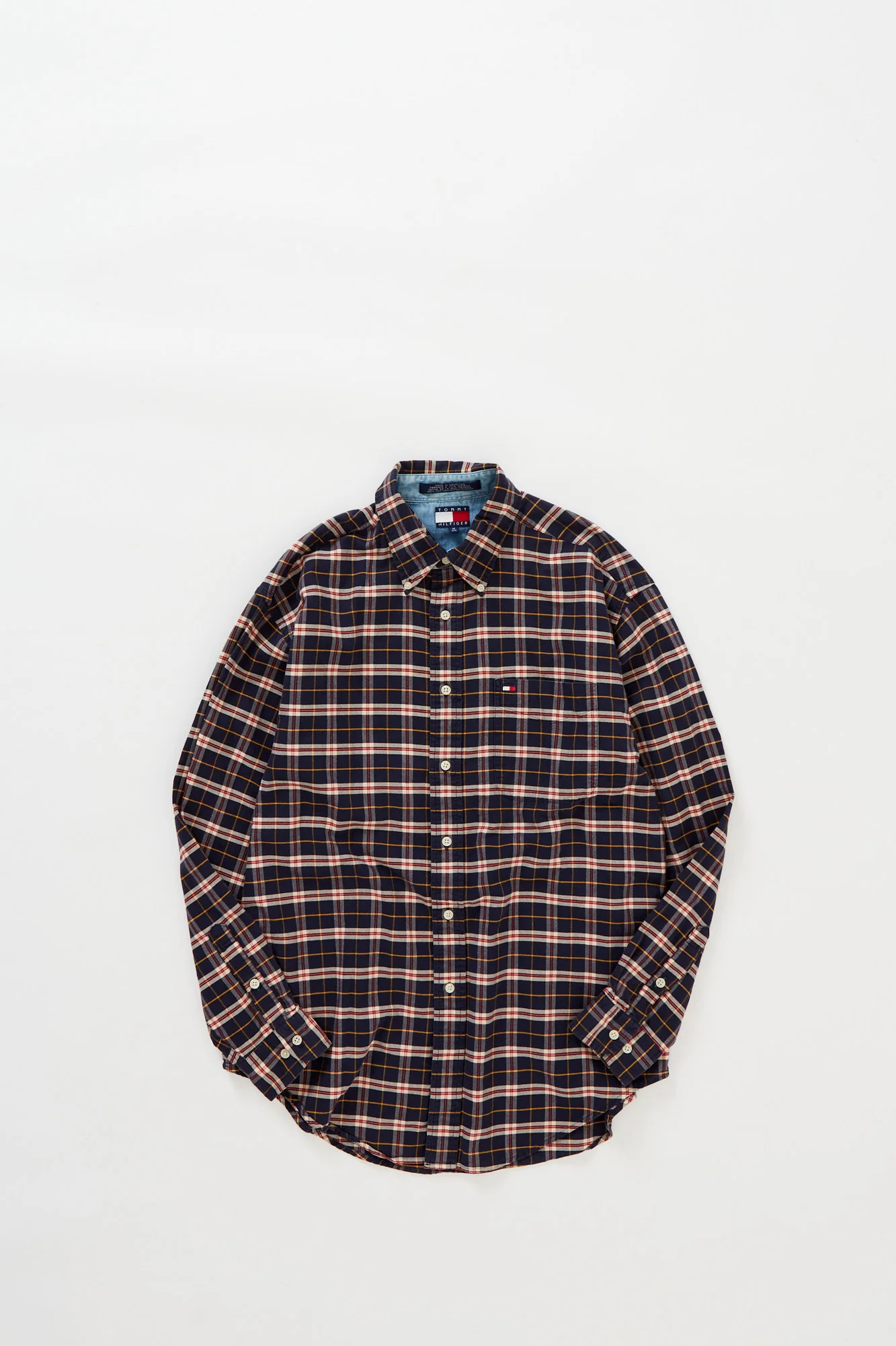90's Tommy Hilfiger checked oxford shirt (M)