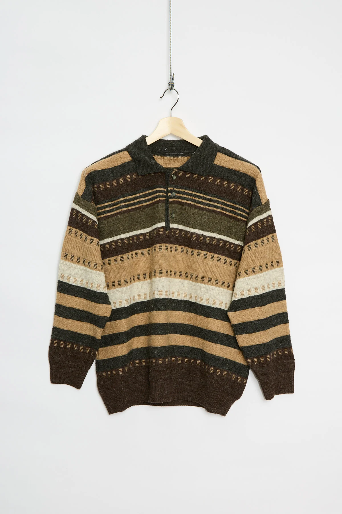 Italian collared knit sweater (L)