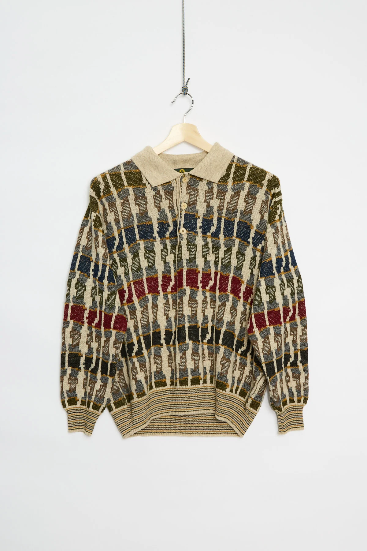 Italian collared knit sweater (S)