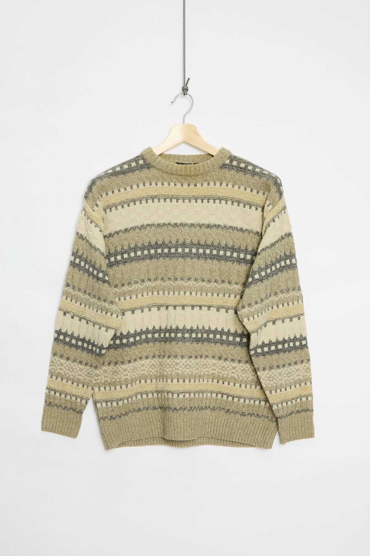 90's pattern knit sweater (S)