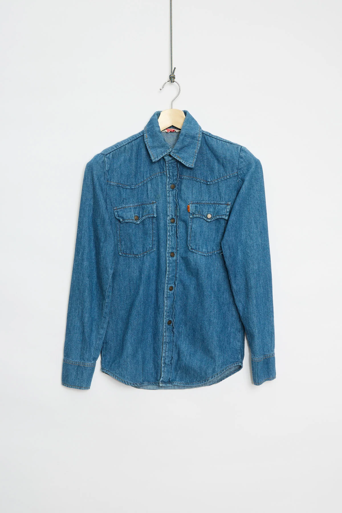 1973 Levi's Orange tab denim shirt (S)