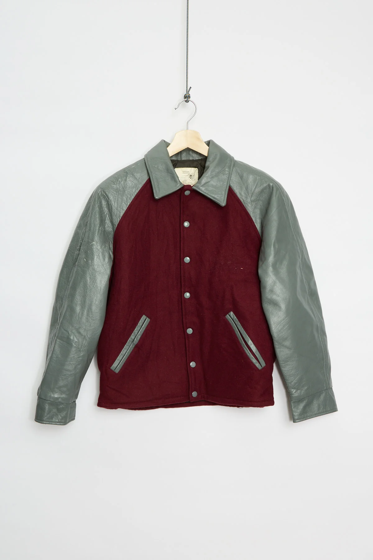 90's plain varsity jacket (S)